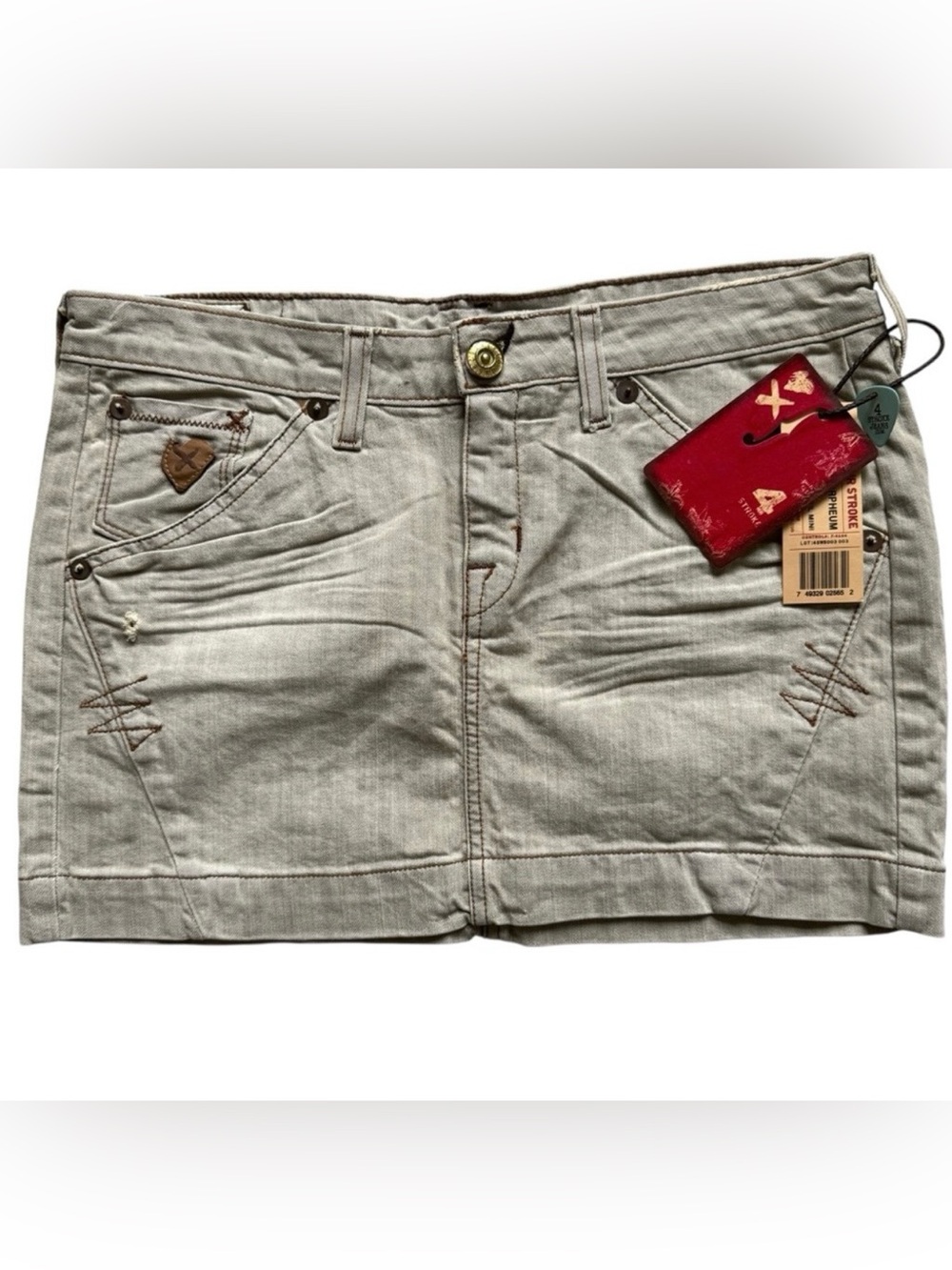 4 Stroke Orpheum Pencil Mini Skirt NEW Revolver Denim Jean Size 30 Waist NWT